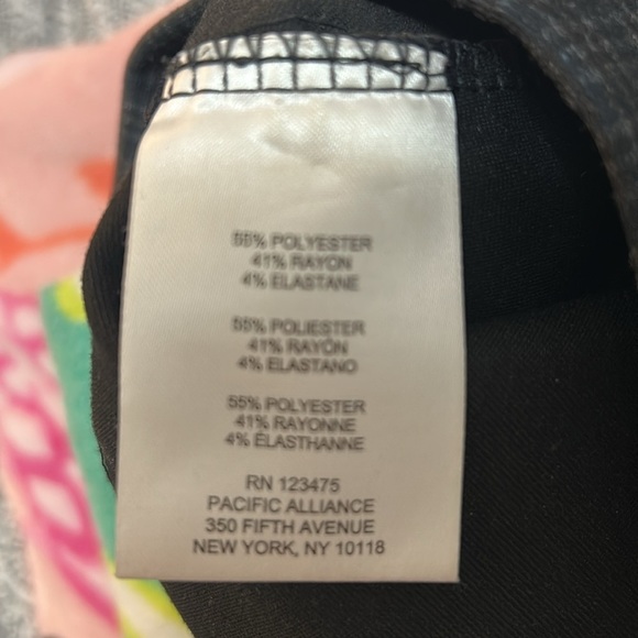 Ellen Tracy checkered Pants size small black gray elastic waist inseam 26” - Picture 7 of 8